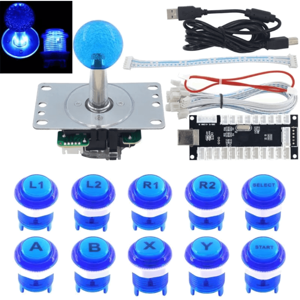 Kit Joystick LED bleu - Retro Space