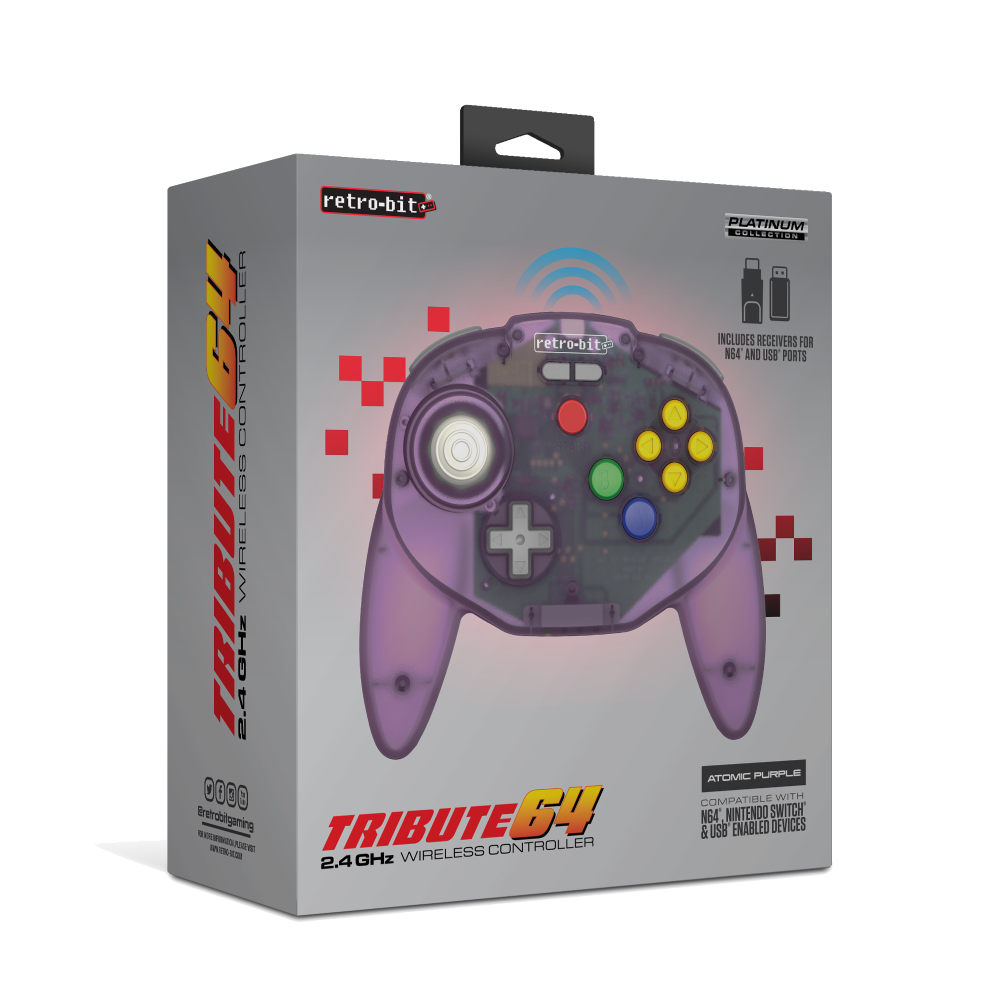 Manette sans fil Retro-Bit Tribute64 pour N64/Switch - Retro Space