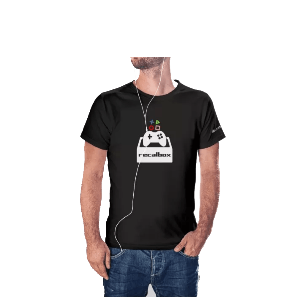 T-shirt noir Recalbox - Retro Space